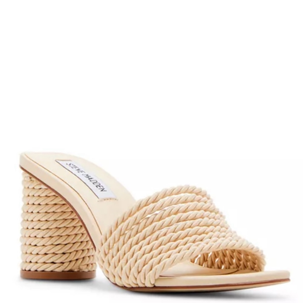 Steve Madden Jolina Heel In Natural With Braided Block Heel